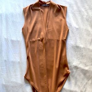 Nude one piece from Zara